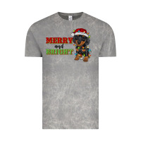 Cloud Rock merry and bright dachshund Vintage Tee - RanaPortraitStore