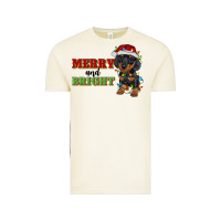 Vintage Arctic merry and bright dachshund Vintage Tee - RanaPortraitStore