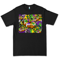 Black mardi gras cake glitterleopard and cowhide background Premium Tee - Artiststas