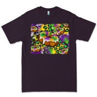 Plum mardi gras cake glitterleopard and cowhide background Premium Tee - Artiststas