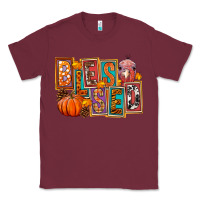Burgundy blessed thanksgiving Classic Tee - FaDigitalArtStudio
