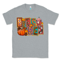Heather Grey blessed thanksgiving Classic Tee - FaDigitalArtStudio