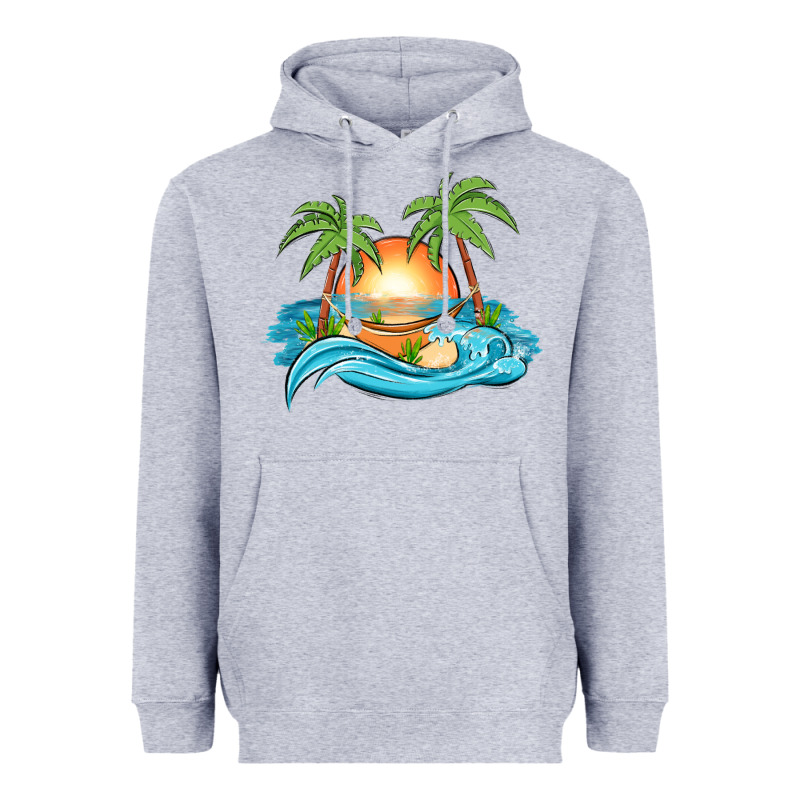 Sunset Beach Scene Heavyweight Hoodie by MaliasSmallBusiness | Teevron