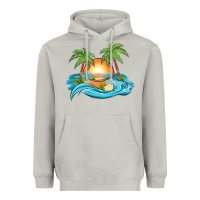 Moon Dust sunset beach scene Heavyweight Hoodie - MaliasSmallBusiness