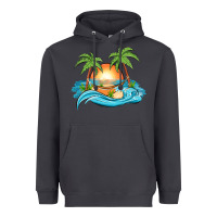 Smoke sunset beach scene Heavyweight Hoodie - MaliasSmallBusiness
