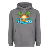 Storm sunset beach scene Heavyweight Hoodie - MaliasSmallBusiness