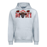 Heather Grey valentine's day mini black highland calf Urban Hoodie - RanaPortraitStore