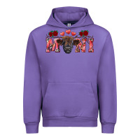 Tulip valentine's day mini black highland calf Urban Hoodie - RanaPortraitStore