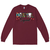 Burgundy dental squad Long Sleeve Tee - CowhideDigitalArt