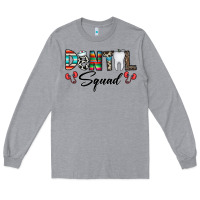 Heather Grey dental squad Long Sleeve Tee - CowhideDigitalArt