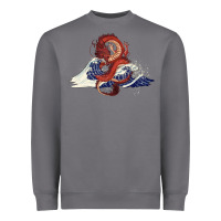 Storm asian dragon and ocean waves Heavyweight Sweatshirt - RanaPortraitStore