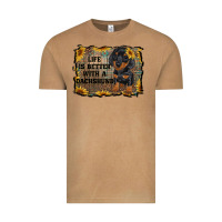Vintage Camel life is better with a dachshund Vintage Tee - RanaPortraitStore