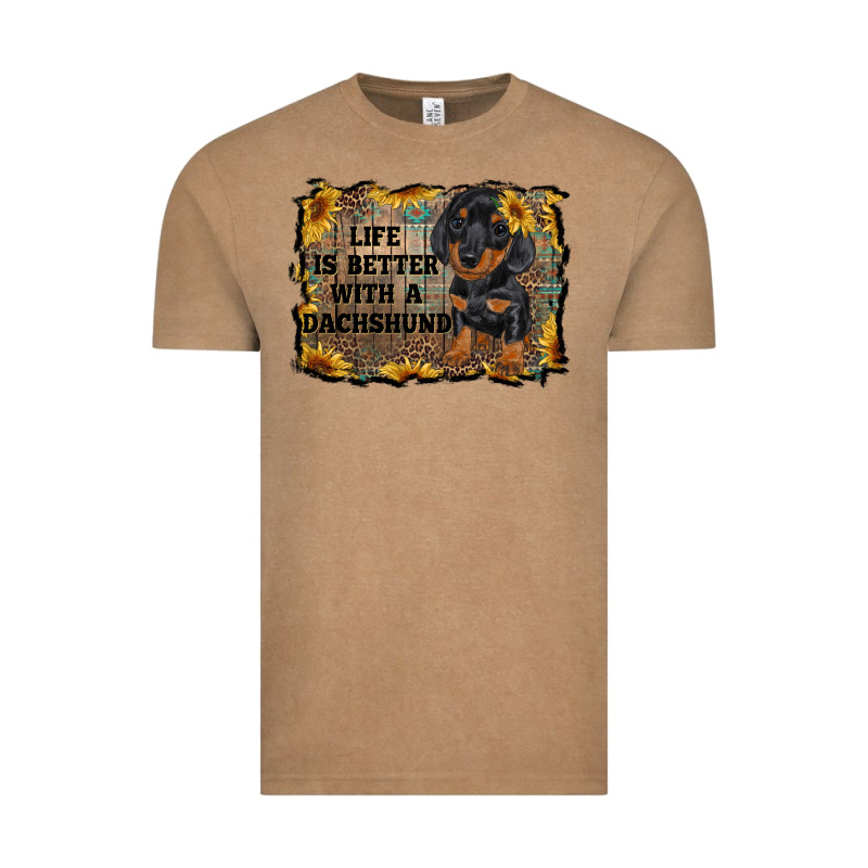 Life Is Better With A Dachshund Vintage Tee by RanaPortraitStore | Teevron