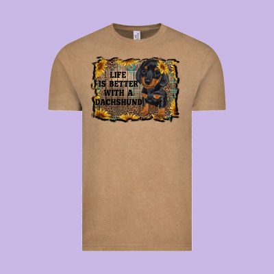 Life Is Better With A Dachshund Vintage Tee Designed By Ranaportraitstore