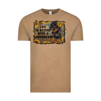 Vintage Coffee life is better with a dachshund Vintage Tee - RanaPortraitStore
