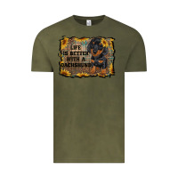 Vintage Olive life is better with a dachshund Vintage Tee - RanaPortraitStore