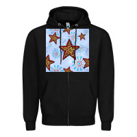 Black 4th of july leopard star seamless pattern Zipper Hoodie - BundleAndBundleShop