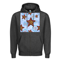 Charcoal Heather 4th of july leopard star seamless pattern Zipper Hoodie - BundleAndBundleShop