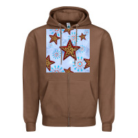 Chestnut 4th of july leopard star seamless pattern Zipper Hoodie - BundleAndBundleShop