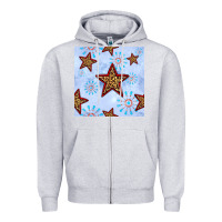 Heather Grey 4th of july leopard star seamless pattern Zipper Hoodie - BundleAndBundleShop