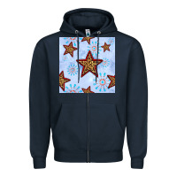 Navy 4th of july leopard star seamless pattern Zipper Hoodie - BundleAndBundleShop