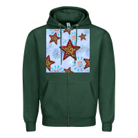 Sports Green 4th of july leopard star seamless pattern Zipper Hoodie - BundleAndBundleShop