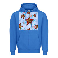 True Royal 4th of july leopard star seamless pattern Zipper Hoodie - BundleAndBundleShop