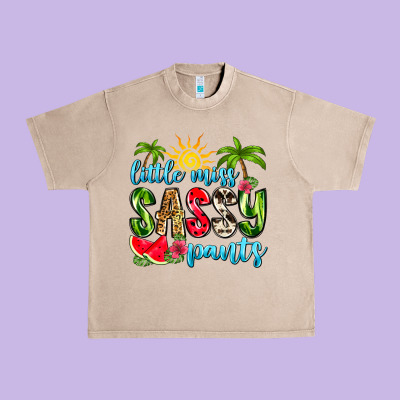 Little Miss Sassy Pants Urban Heavy Tee Designed By Zillion Design Studio