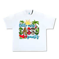 White little miss sassy pants Urban Heavy Tee - Zillion Design Studio