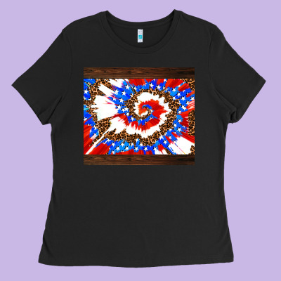 Usa Tie Dye Ladies Tee Designed By Adodesignshop