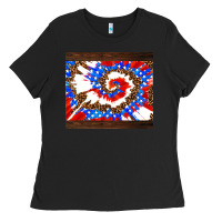 Black usa tie dye Ladies Tee - AdoDesignShop