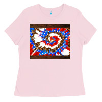 Bubblegum Pink usa tie dye Ladies Tee - AdoDesignShop
