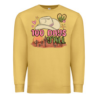 Antique Gold 100 days y'all malia Premium Sweatshirt - MaliasSmallBusiness