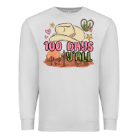 Dove Grey 100 days y'all malia Premium Sweatshirt - MaliasSmallBusiness
