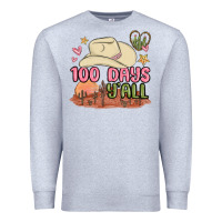 Heather Grey 100 days y'all malia Premium Sweatshirt - MaliasSmallBusiness