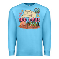 Ocean Blue 100 days y'all malia Premium Sweatshirt - MaliasSmallBusiness