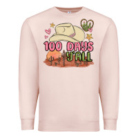 Pale Pink 100 days y'all malia Premium Sweatshirt - MaliasSmallBusiness