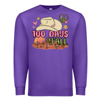 Purple 100 days y'all malia Premium Sweatshirt - MaliasSmallBusiness