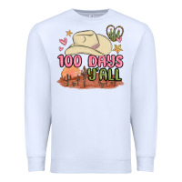 White 100 days y'all malia Premium Sweatshirt - MaliasSmallBusiness