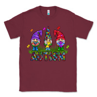 Burgundy autism Gnome Classic Tee - CowhideDigitalArt