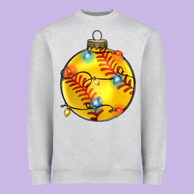 Christmas Softball Heavyweight Sweatshirt Designed By Zillion Design Studio