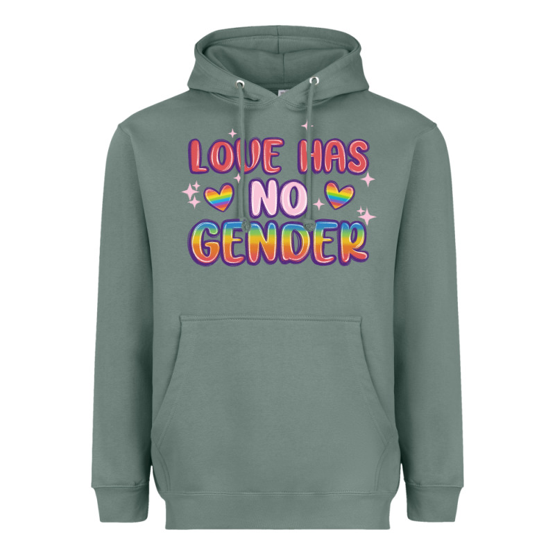 Love No Gender Heavyweight Hoodie by MaliasSmallBusiness | Teevron