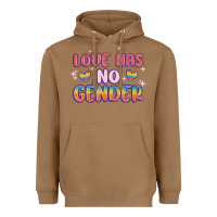 Toasted Coconut love no gender Heavyweight Hoodie - MaliasSmallBusiness