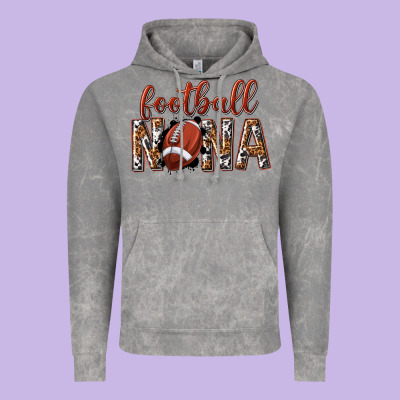 Football Nana With Leopard Vintage Hoodie Designed By Texasbilliewilder