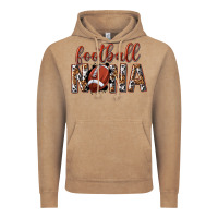 Vintage Coffee football nana with leopard Vintage Hoodie - texasbilliewilder