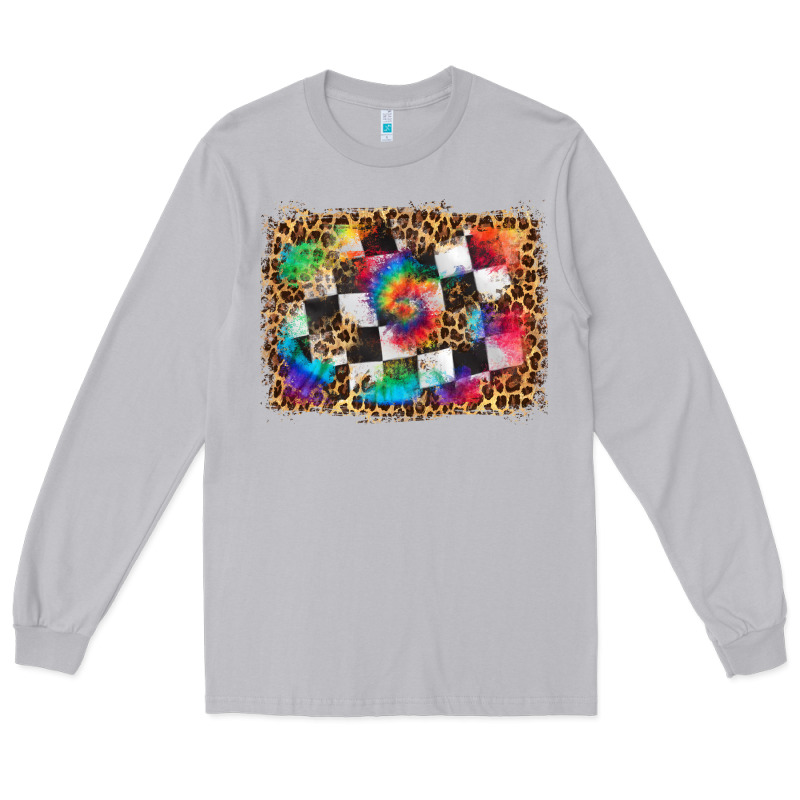 Race Leopard And Tie Dye Background Long Sleeve Tee by HRA Design Shop | Teevron