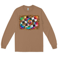 Toasted Coconut race leopard and tie dye background Long Sleeve Tee - HRA Design Shop