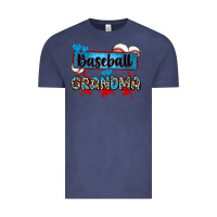 Vintage Denim baseball grandma with leopard Vintage Tee - Zillion Design Studio