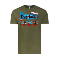 Vintage Olive baseball grandma with leopard Vintage Tee - Zillion Design Studio