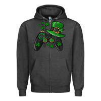 Charcoal Heather St Patricks Day Gamer Zipper Hoodie - Jasminsmagicworld